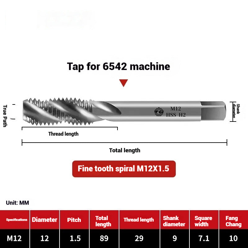 1090-Machine taps stainless steel special spiral apex straight flute taps fine-tooth tapping high-speed steel tapping drills Shandong Denso Pricision Tools Co.,Ltd.